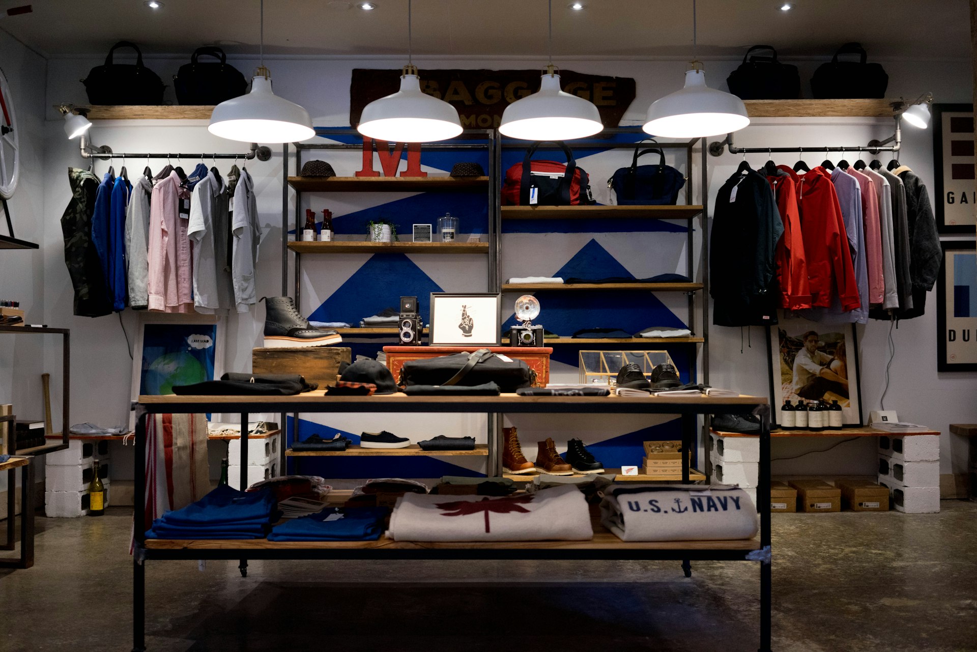 Modern retail store with digital signage displays